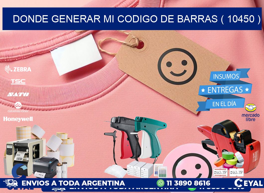 DONDE GENERAR MI CODIGO DE BARRAS ( 10450 )