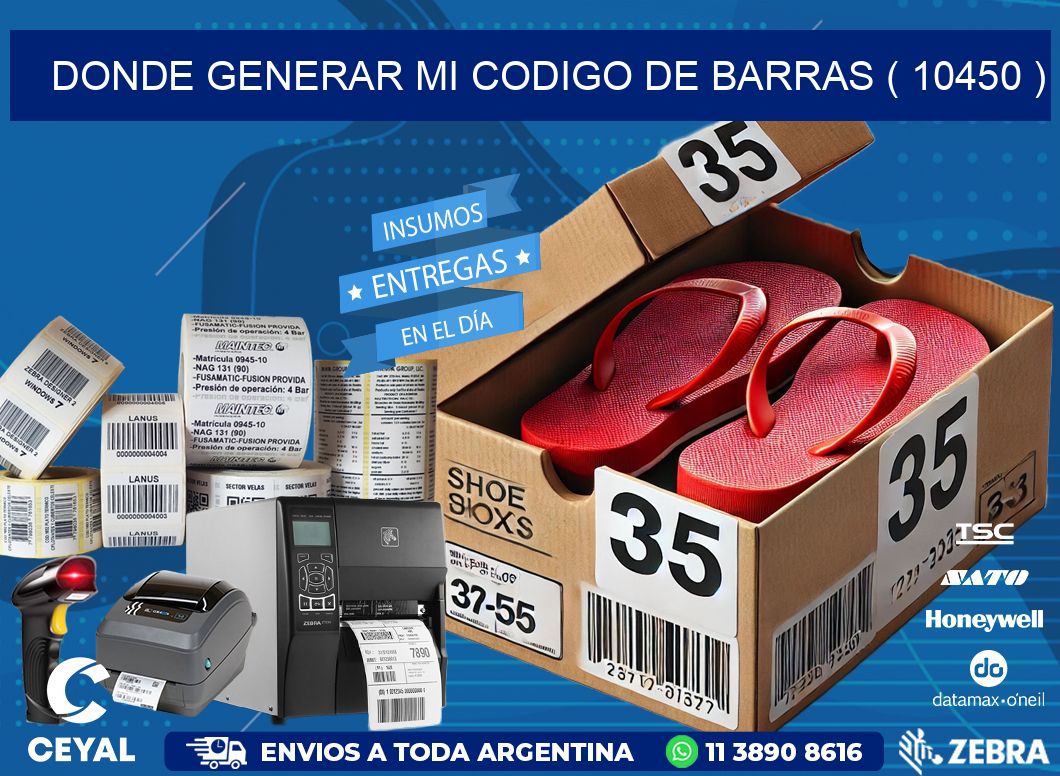 DONDE GENERAR MI CODIGO DE BARRAS ( 10450 )