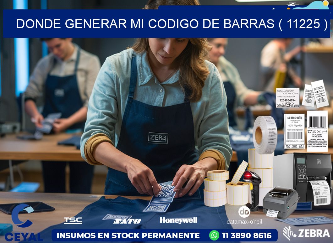 DONDE GENERAR MI CODIGO DE BARRAS ( 11225 )