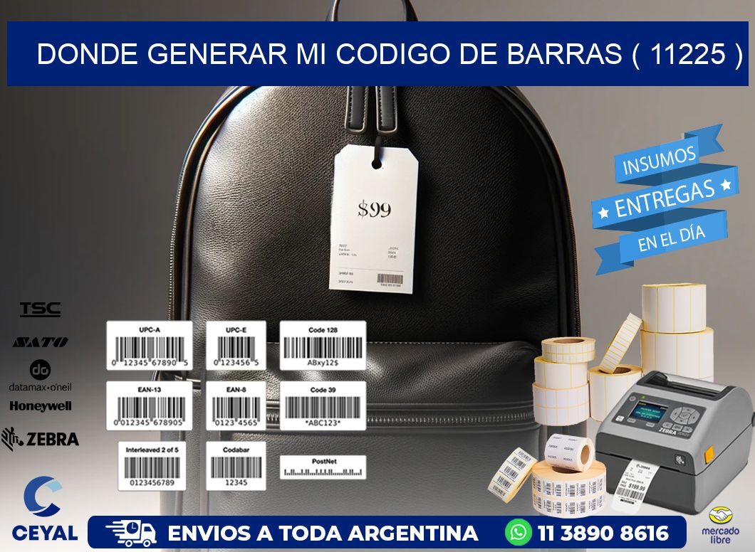 DONDE GENERAR MI CODIGO DE BARRAS ( 11225 )