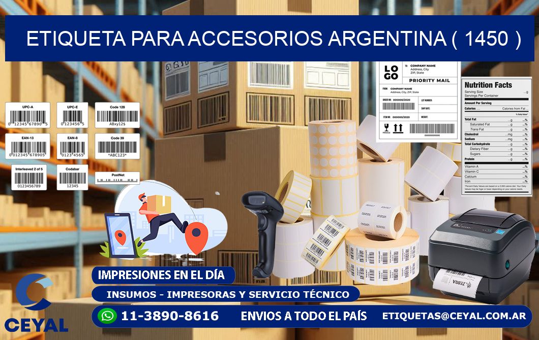 ETIQUETA PARA ACCESORIOS ARGENTINA ( 1450 )