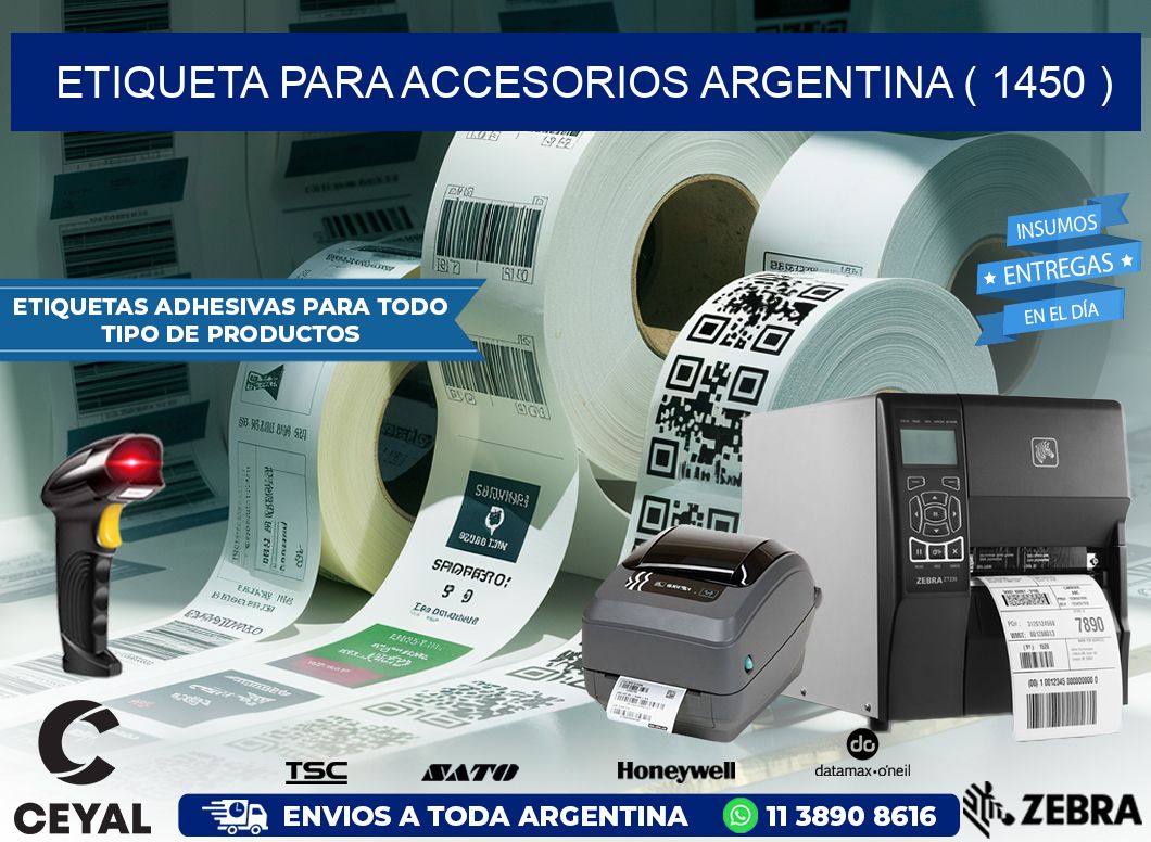 ETIQUETA PARA ACCESORIOS ARGENTINA ( 1450 )