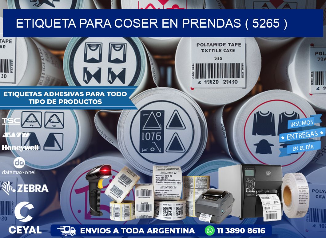 ETIQUETA PARA COSER EN PRENDAS ( 5265 )