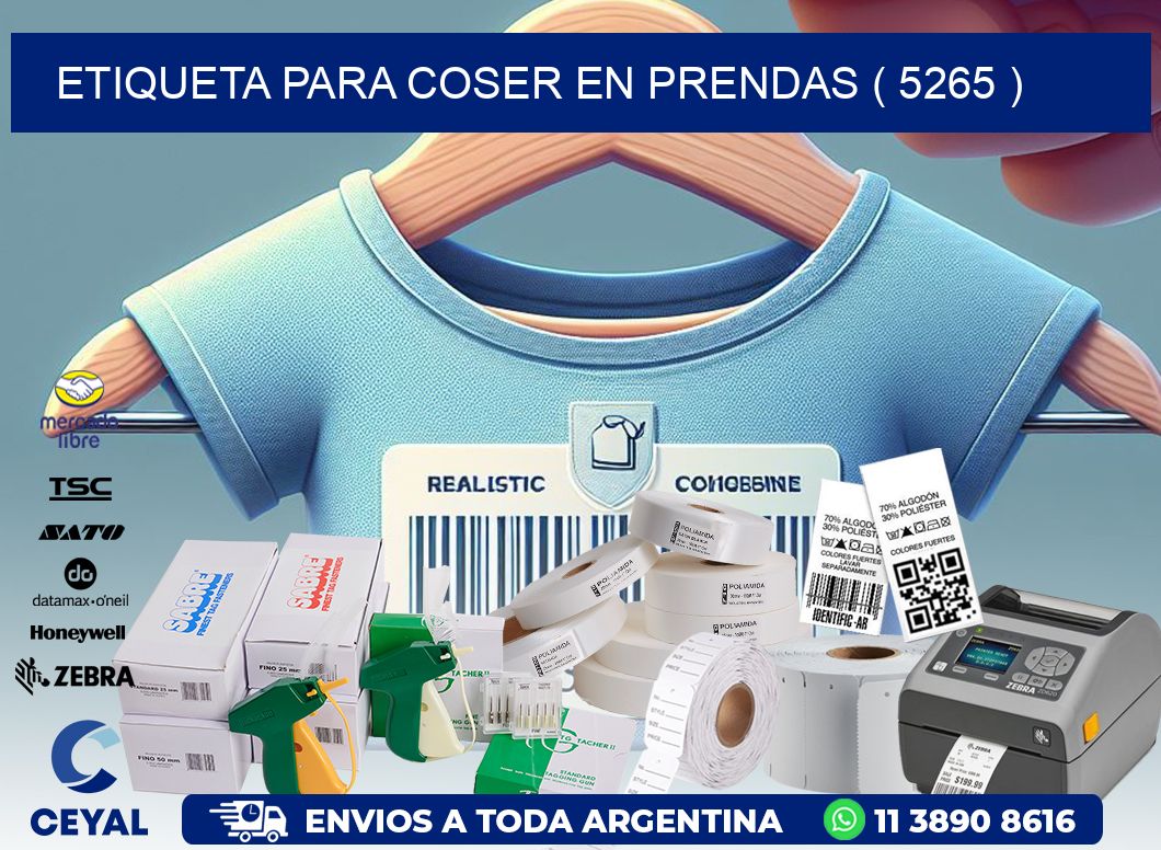 ETIQUETA PARA COSER EN PRENDAS ( 5265 )