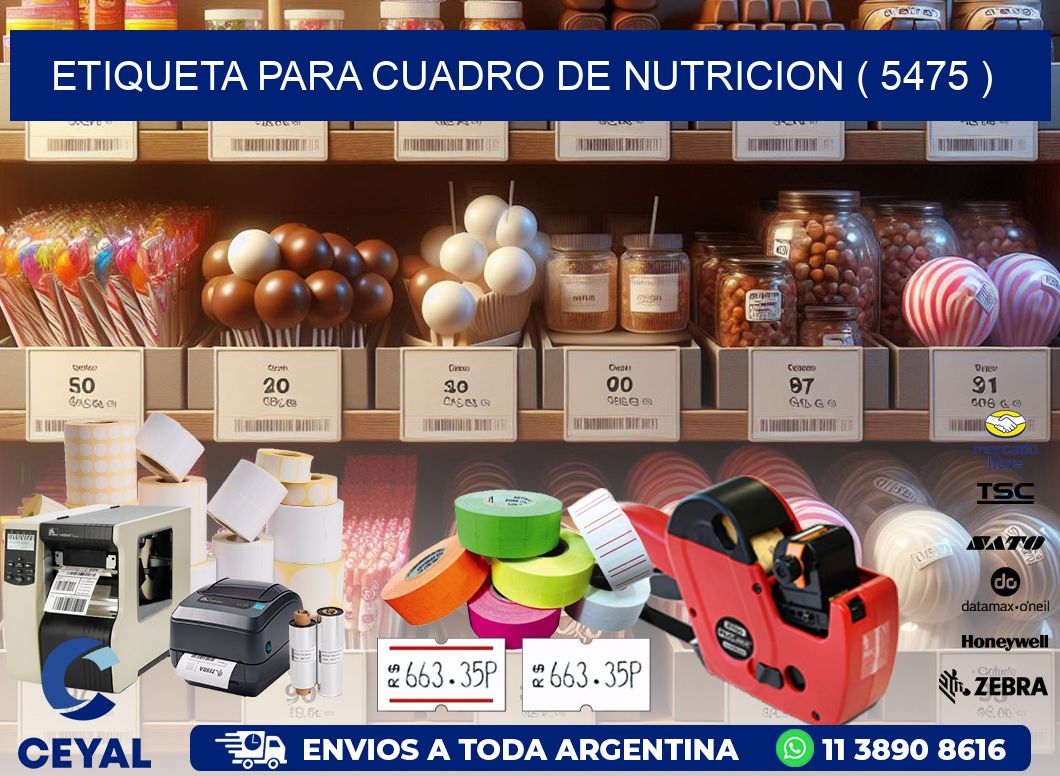 ETIQUETA PARA CUADRO DE NUTRICION ( 5475 )