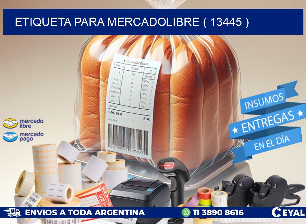 ETIQUETA PARA MERCADOLIBRE ( 13445 )