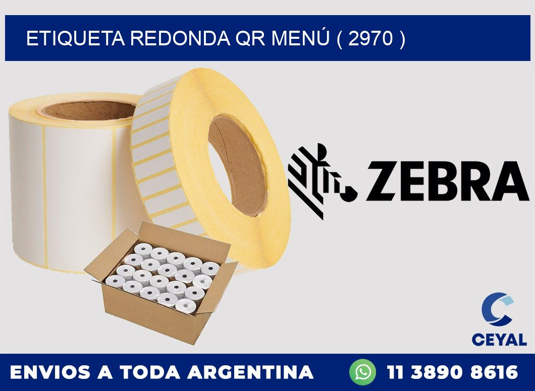 ETIQUETA REDONDA QR MENÚ ( 2970 )