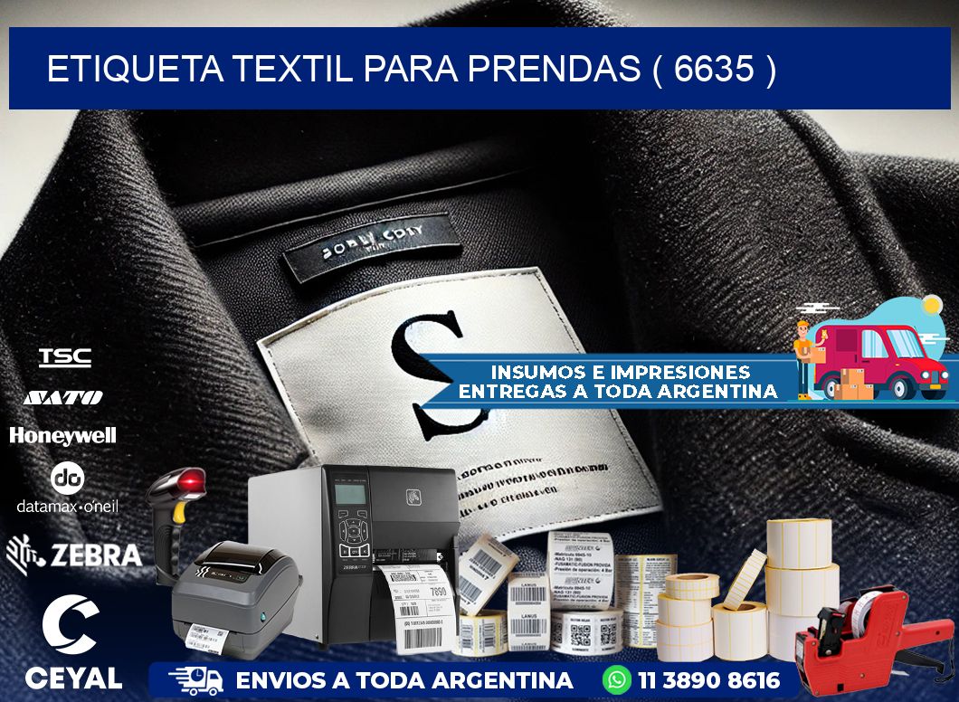 ETIQUETA TEXTIL PARA PRENDAS ( 6635 )