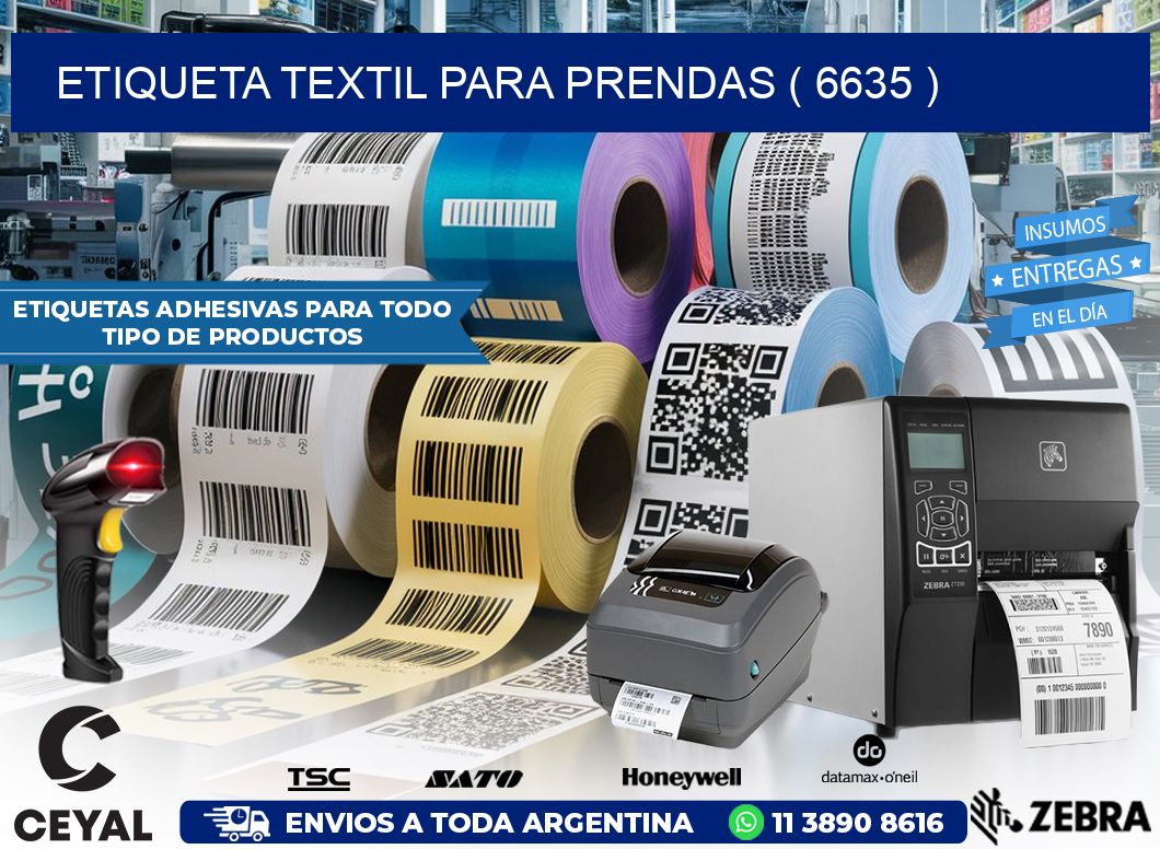 ETIQUETA TEXTIL PARA PRENDAS ( 6635 )