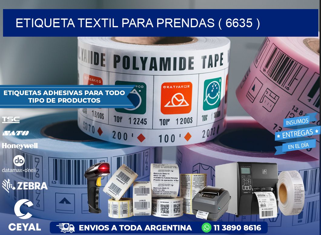 ETIQUETA TEXTIL PARA PRENDAS ( 6635 )