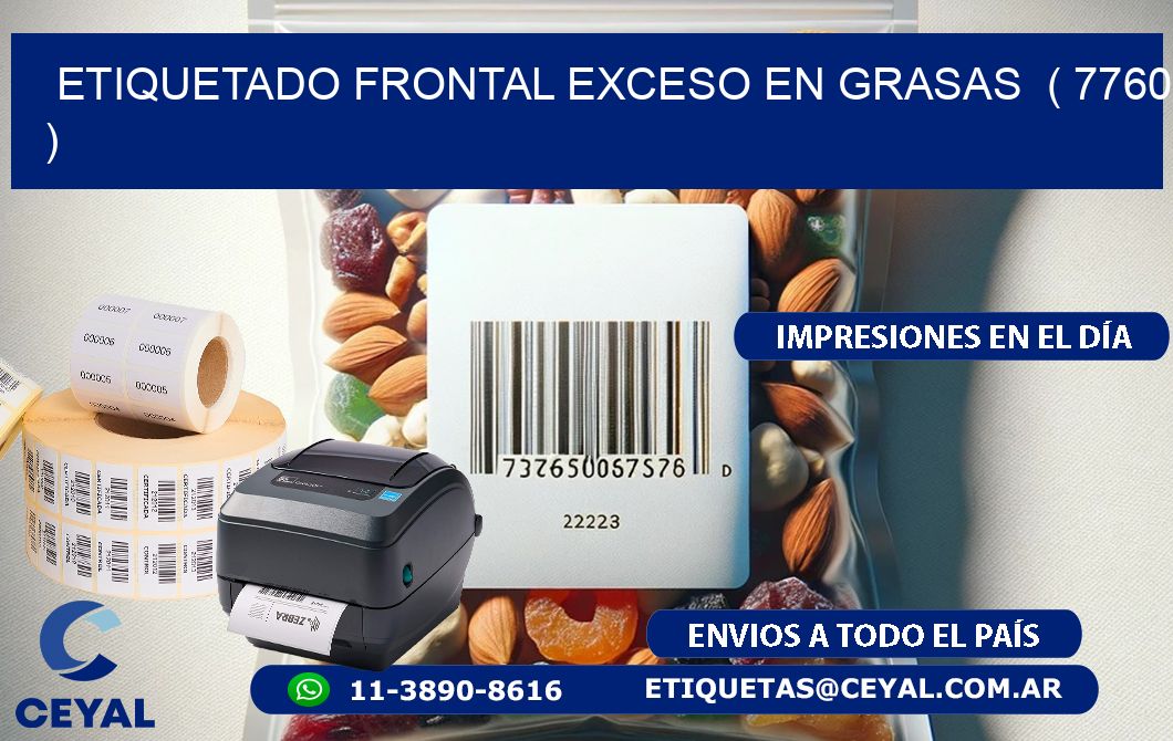 ETIQUETADO FRONTAL EXCESO EN GRASAS  ( 7760 )