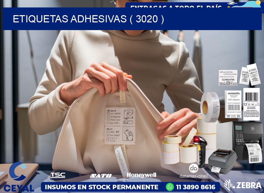 ETIQUETAS ADHESIVAS ( 3020 )