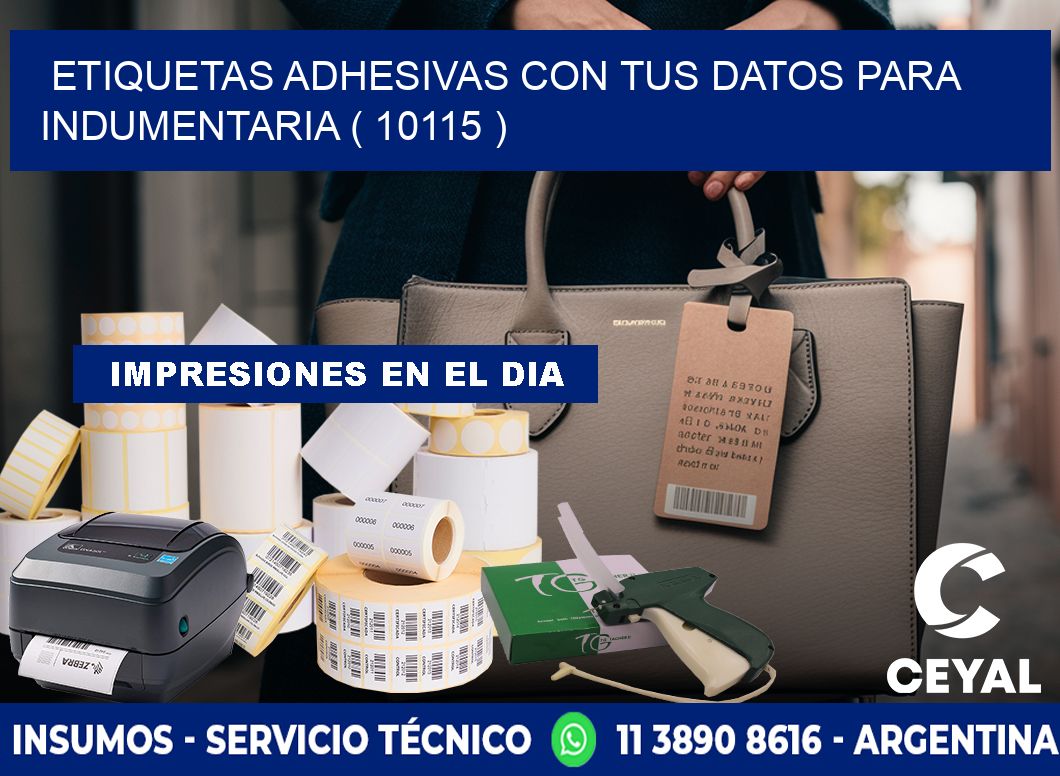 ETIQUETAS ADHESIVAS CON TUS DATOS PARA INDUMENTARIA ( 10115 )