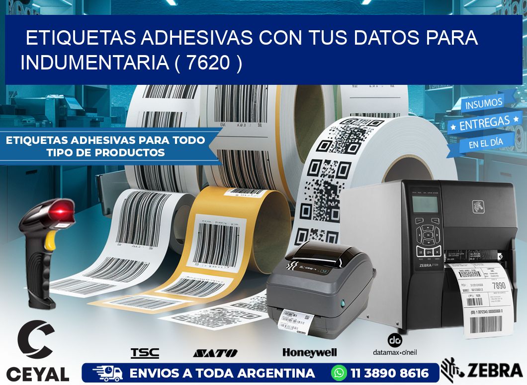 ETIQUETAS ADHESIVAS CON TUS DATOS PARA INDUMENTARIA ( 7620 )