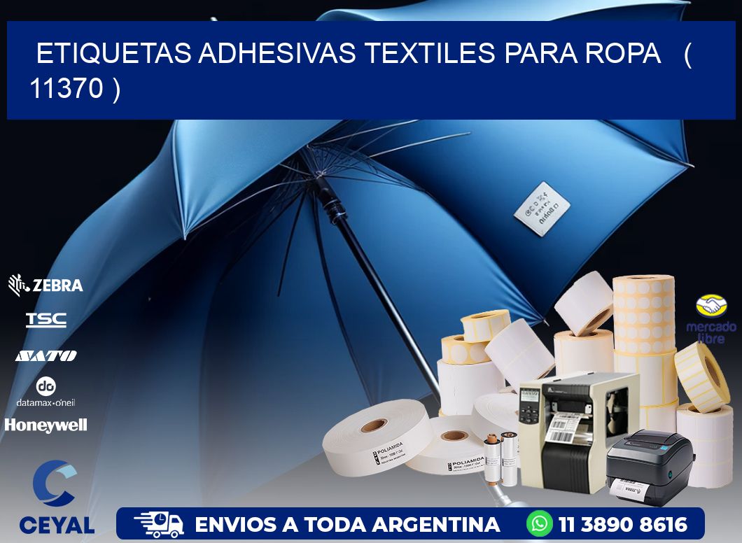 ETIQUETAS ADHESIVAS TEXTILES PARA ROPA   ( 11370 )