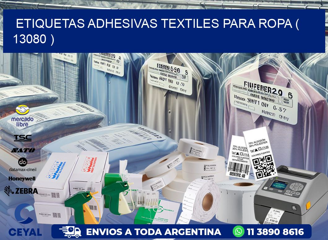 ETIQUETAS ADHESIVAS TEXTILES PARA ROPA ( 13080 )