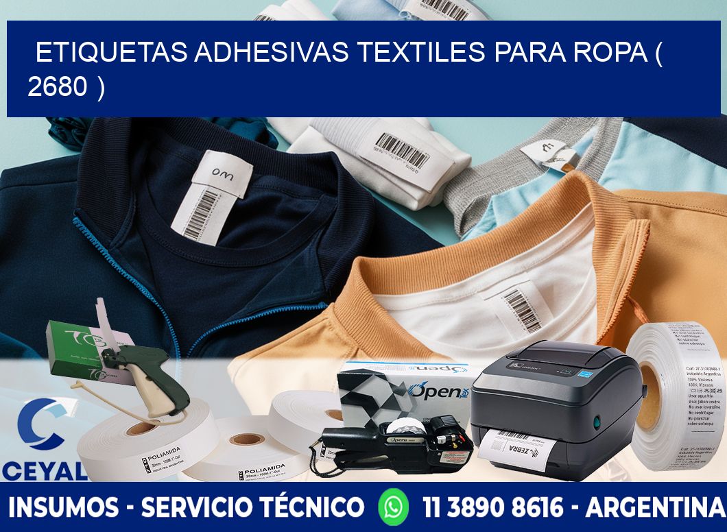 ETIQUETAS ADHESIVAS TEXTILES PARA ROPA ( 2680 )