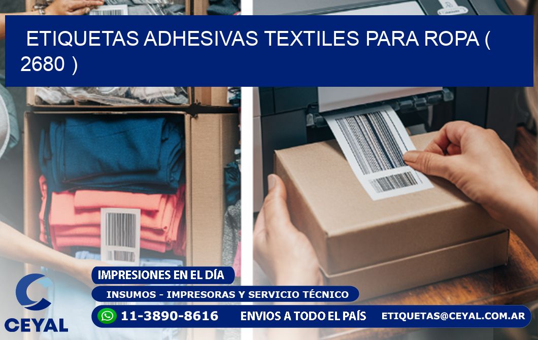 ETIQUETAS ADHESIVAS TEXTILES PARA ROPA ( 2680 )