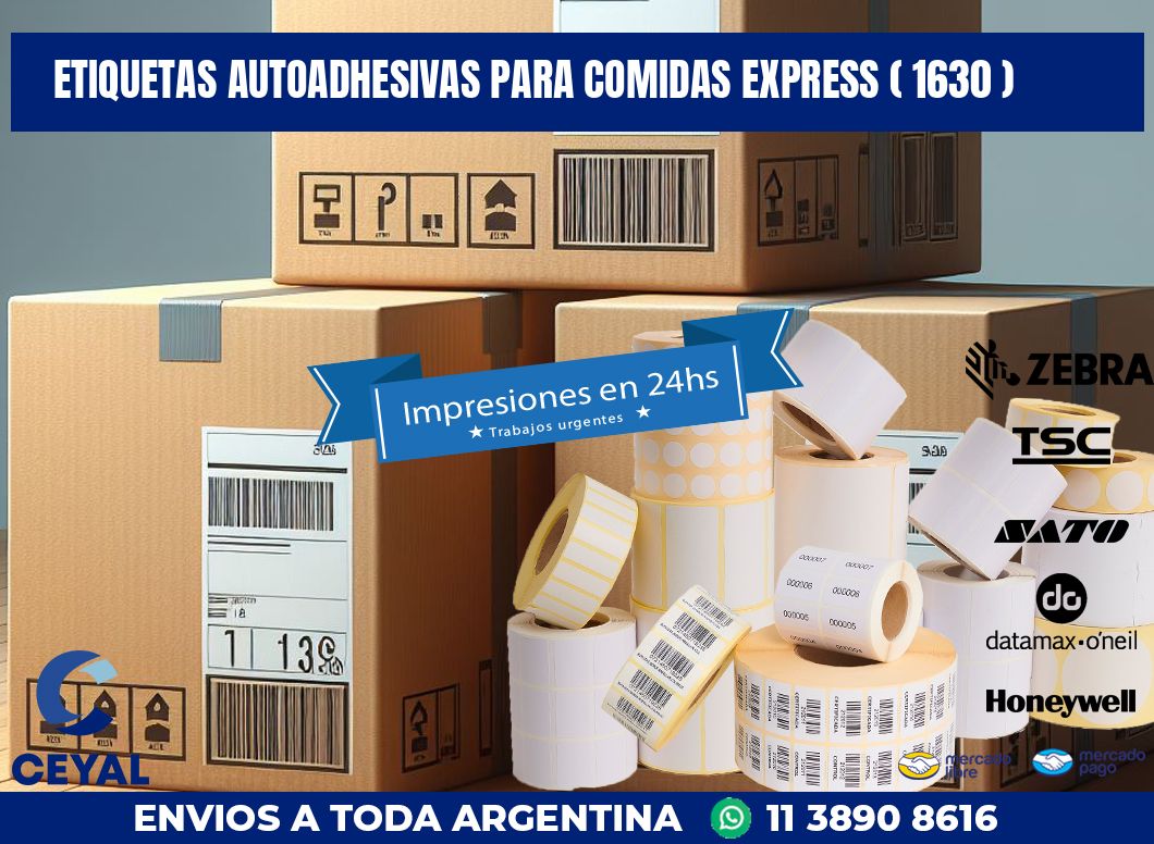 ETIQUETAS AUTOADHESIVAS PARA COMIDAS EXPRESS ( 1630 )