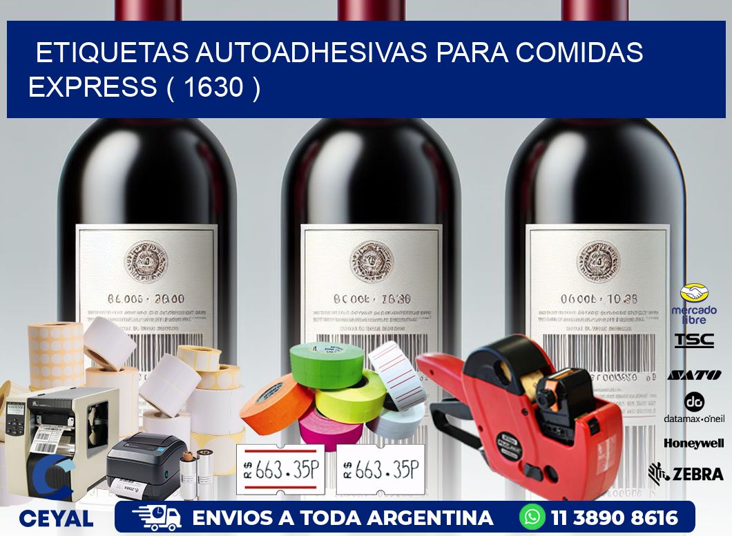 ETIQUETAS AUTOADHESIVAS PARA COMIDAS EXPRESS ( 1630 )