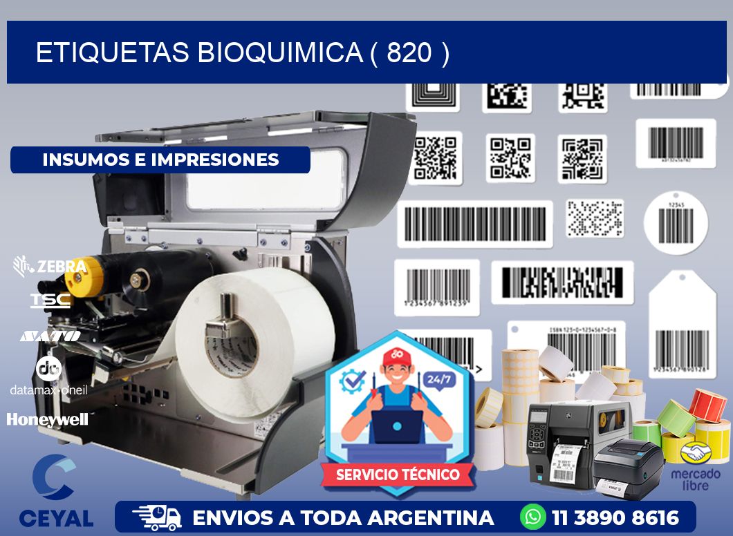 ETIQUETAS BIOQUIMICA ( 820 )