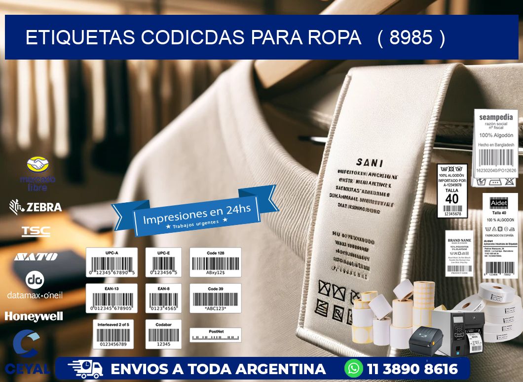 ETIQUETAS CODICDAS PARA ROPA   ( 8985 )