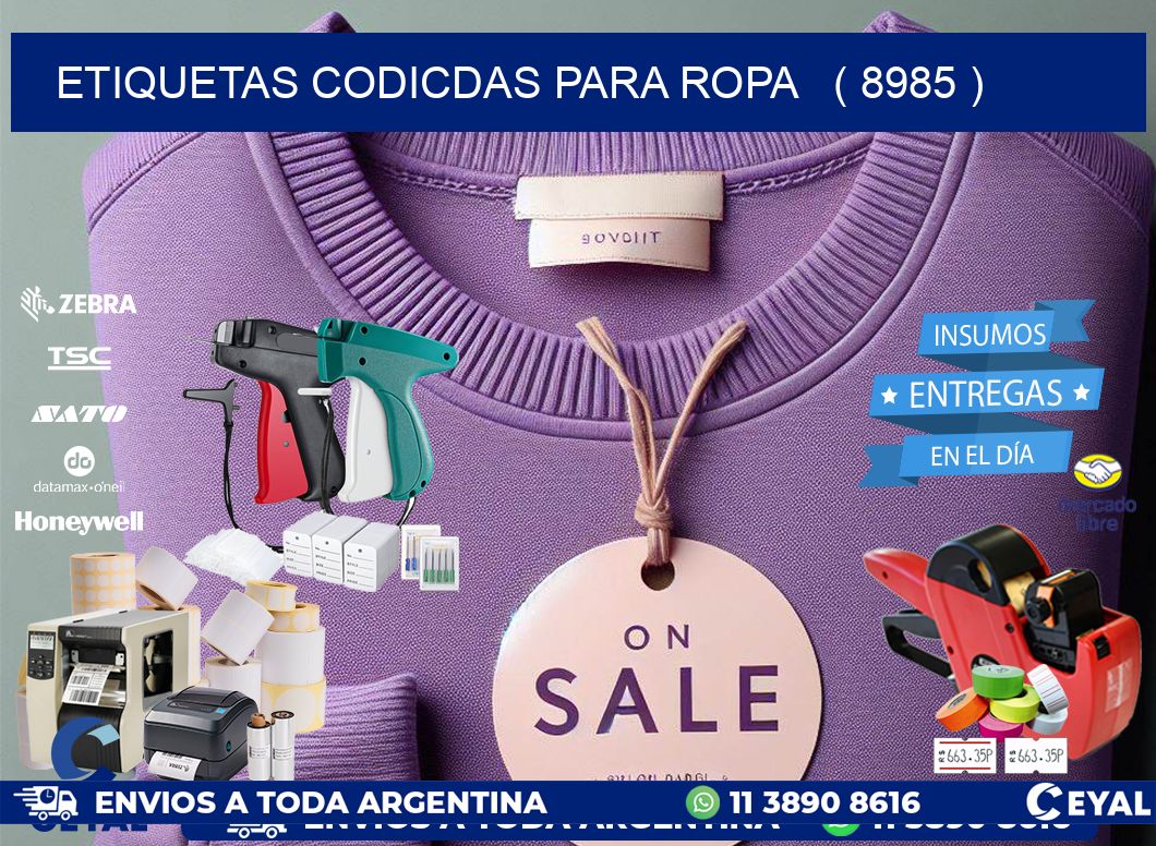 ETIQUETAS CODICDAS PARA ROPA   ( 8985 )