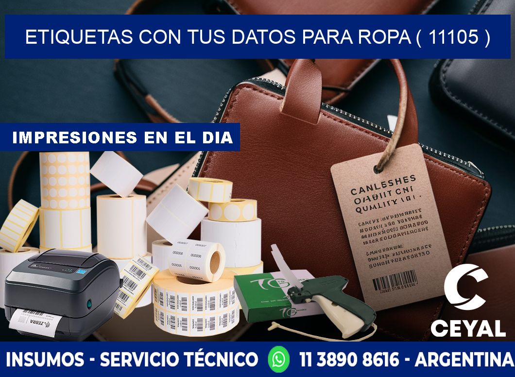 ETIQUETAS CON TUS DATOS PARA ROPA ( 11105 )