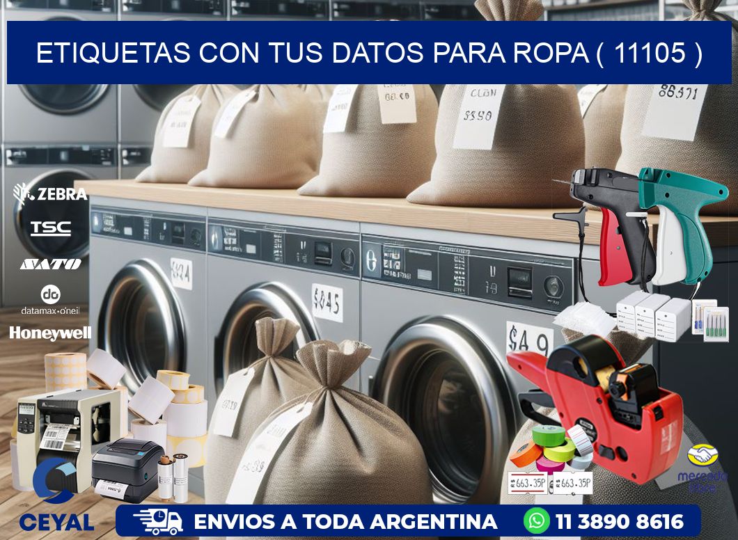 ETIQUETAS CON TUS DATOS PARA ROPA ( 11105 )