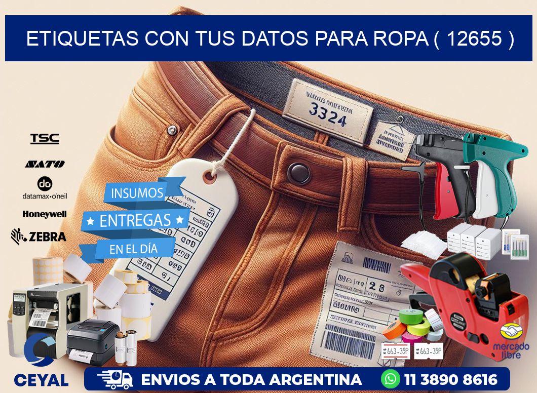 ETIQUETAS CON TUS DATOS PARA ROPA ( 12655 )