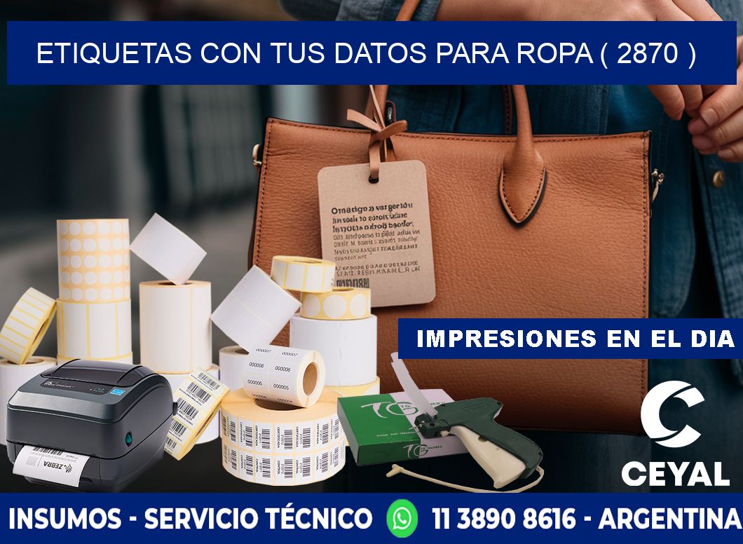 ETIQUETAS CON TUS DATOS PARA ROPA ( 2870 )