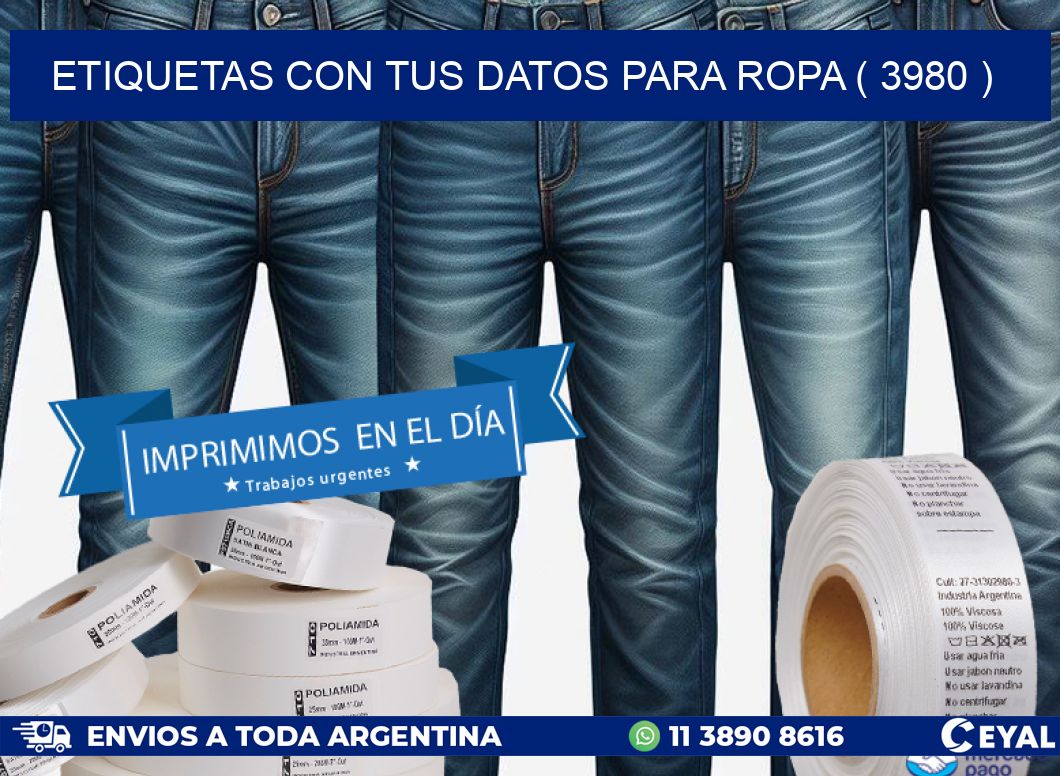 ETIQUETAS CON TUS DATOS PARA ROPA ( 3980 )