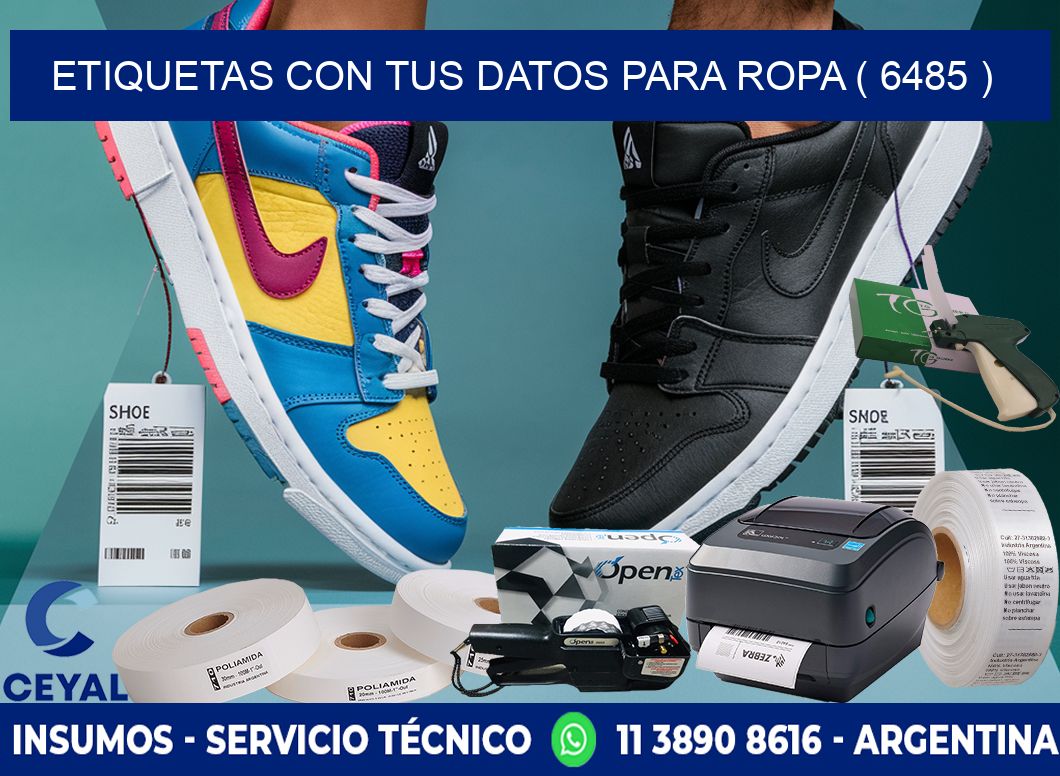 ETIQUETAS CON TUS DATOS PARA ROPA ( 6485 )