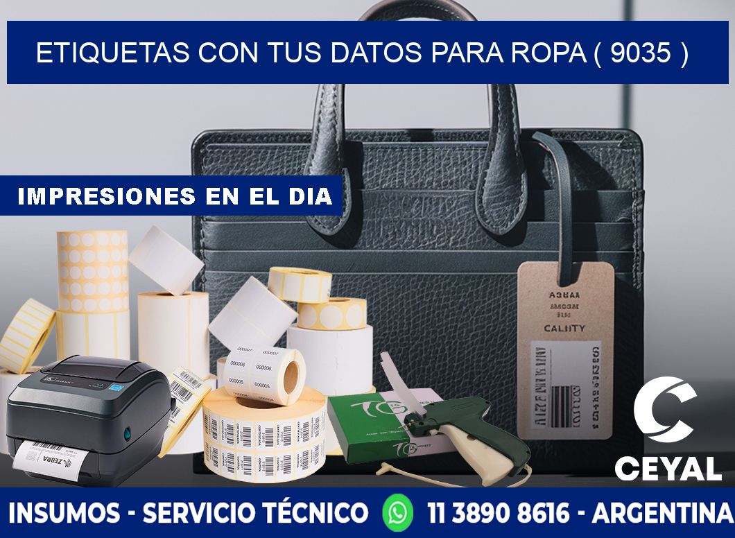 ETIQUETAS CON TUS DATOS PARA ROPA ( 9035 )