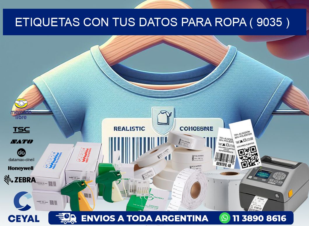 ETIQUETAS CON TUS DATOS PARA ROPA ( 9035 )