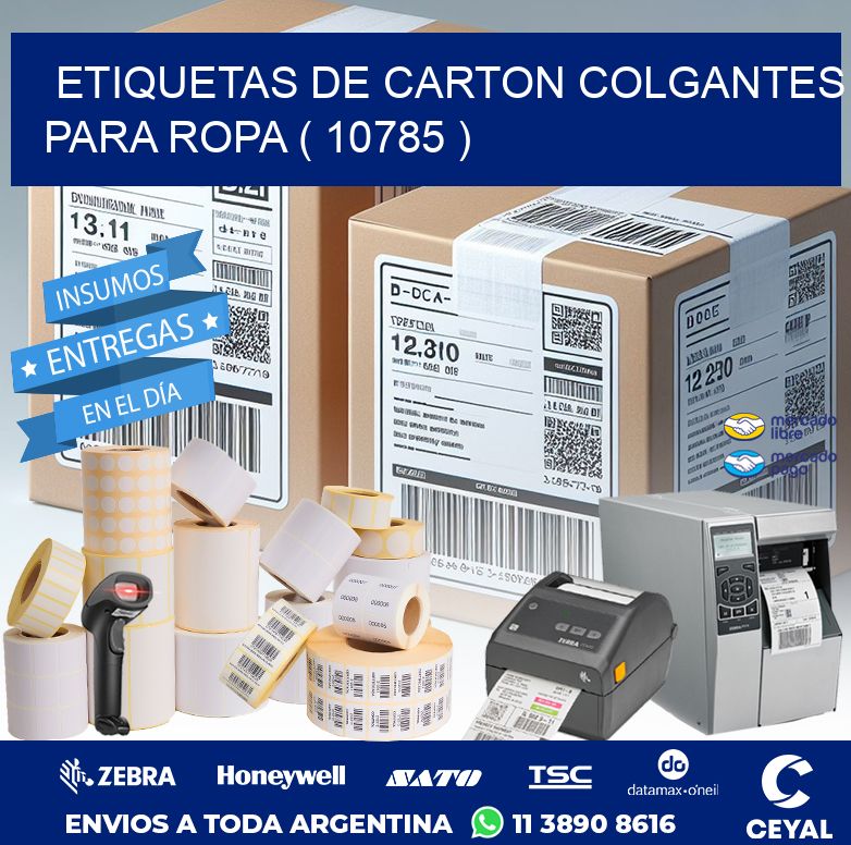 ETIQUETAS DE CARTON COLGANTES PARA ROPA ( 10785 )