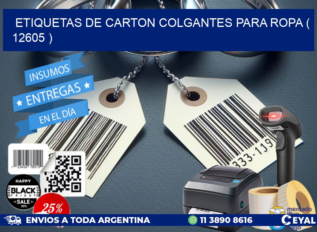 ETIQUETAS DE CARTON COLGANTES PARA ROPA ( 12605 )