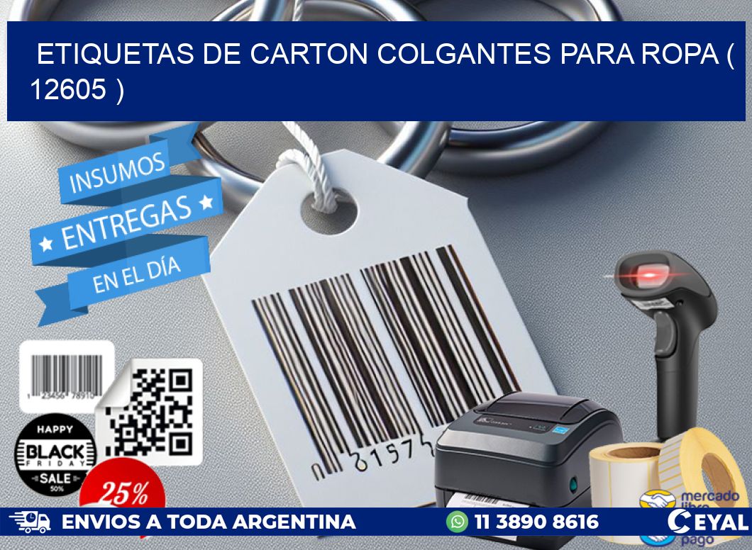 ETIQUETAS DE CARTON COLGANTES PARA ROPA ( 12605 )