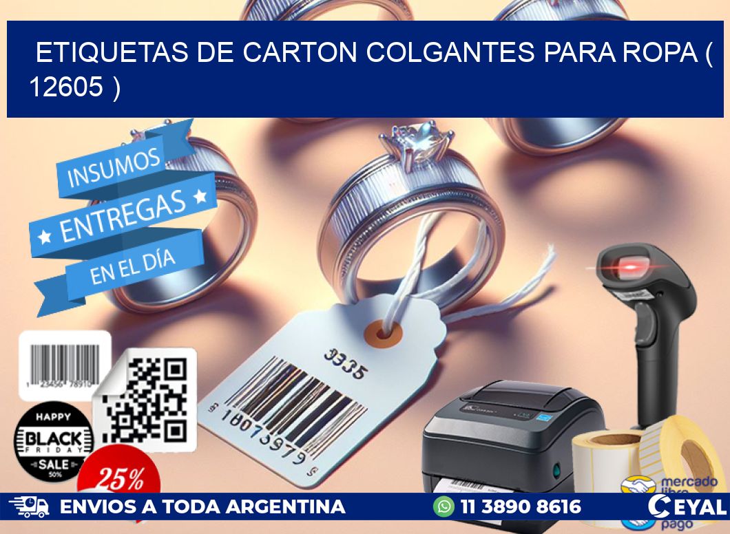 ETIQUETAS DE CARTON COLGANTES PARA ROPA ( 12605 )