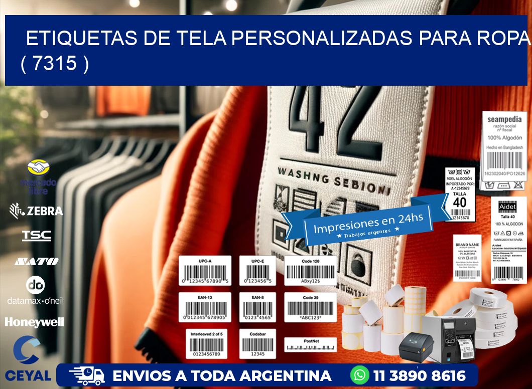 ETIQUETAS DE TELA PERSONALIZADAS PARA ROPA ( 7315 )