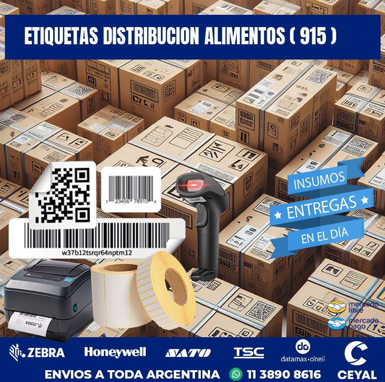 ETIQUETAS DISTRIBUCION ALIMENTOS ( 915 )