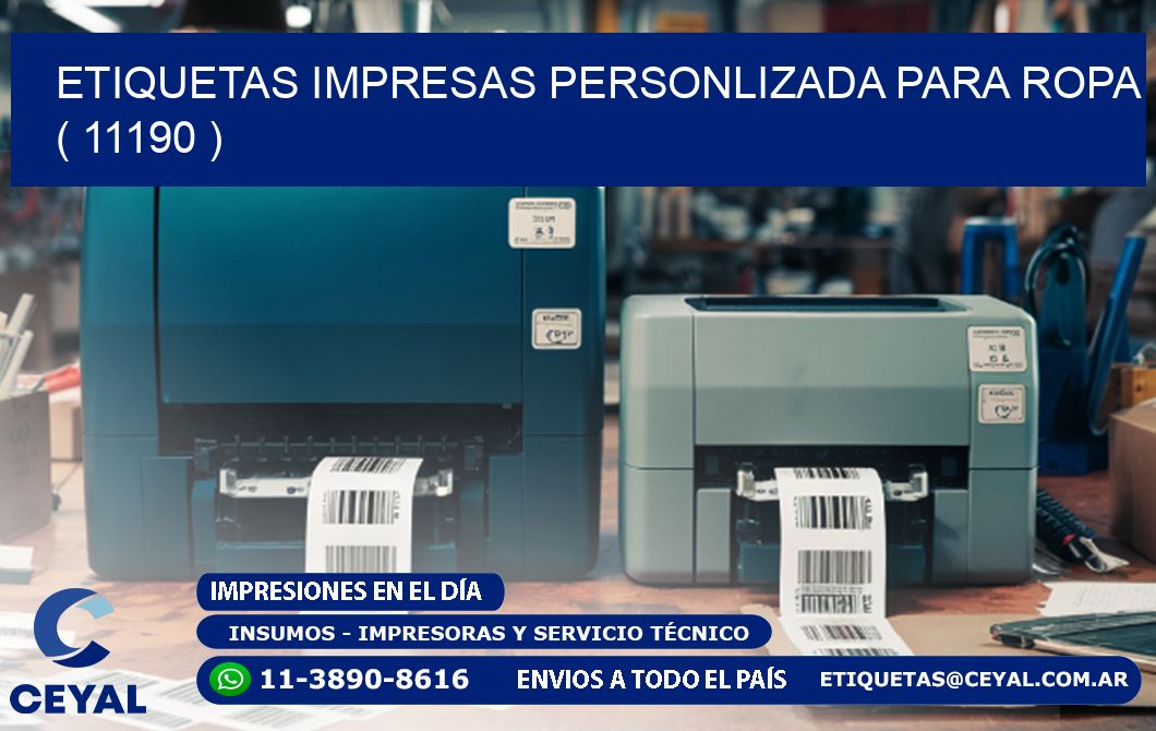 ETIQUETAS IMPRESAS PERSONLIZADA PARA ROPA   ( 11190 )