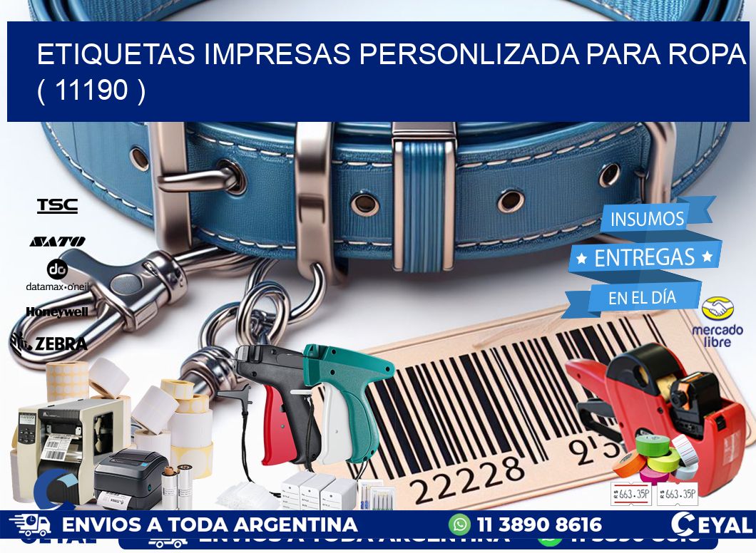 ETIQUETAS IMPRESAS PERSONLIZADA PARA ROPA   ( 11190 )