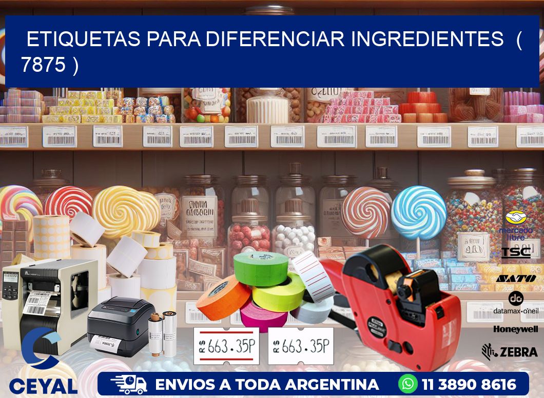 ETIQUETAS PARA DIFERENCIAR INGREDIENTES  ( 7875 )