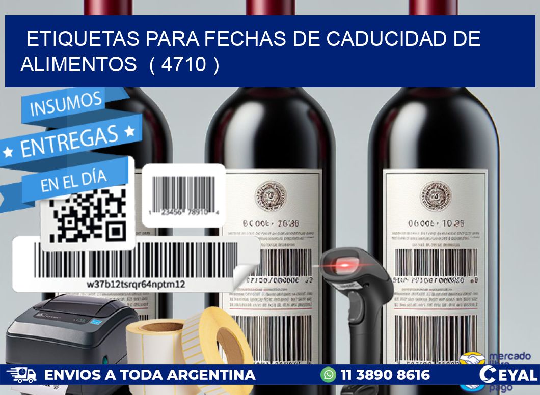 ETIQUETAS PARA FECHAS DE CADUCIDAD DE ALIMENTOS  ( 4710 )