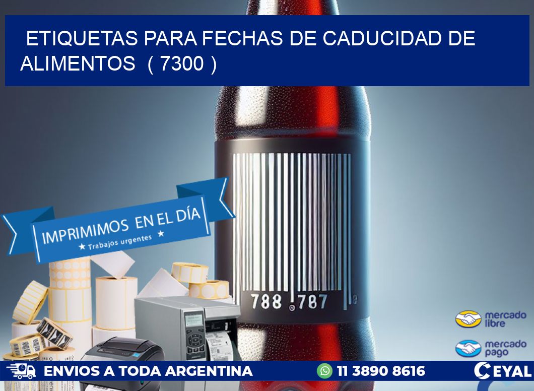 ETIQUETAS PARA FECHAS DE CADUCIDAD DE ALIMENTOS  ( 7300 )