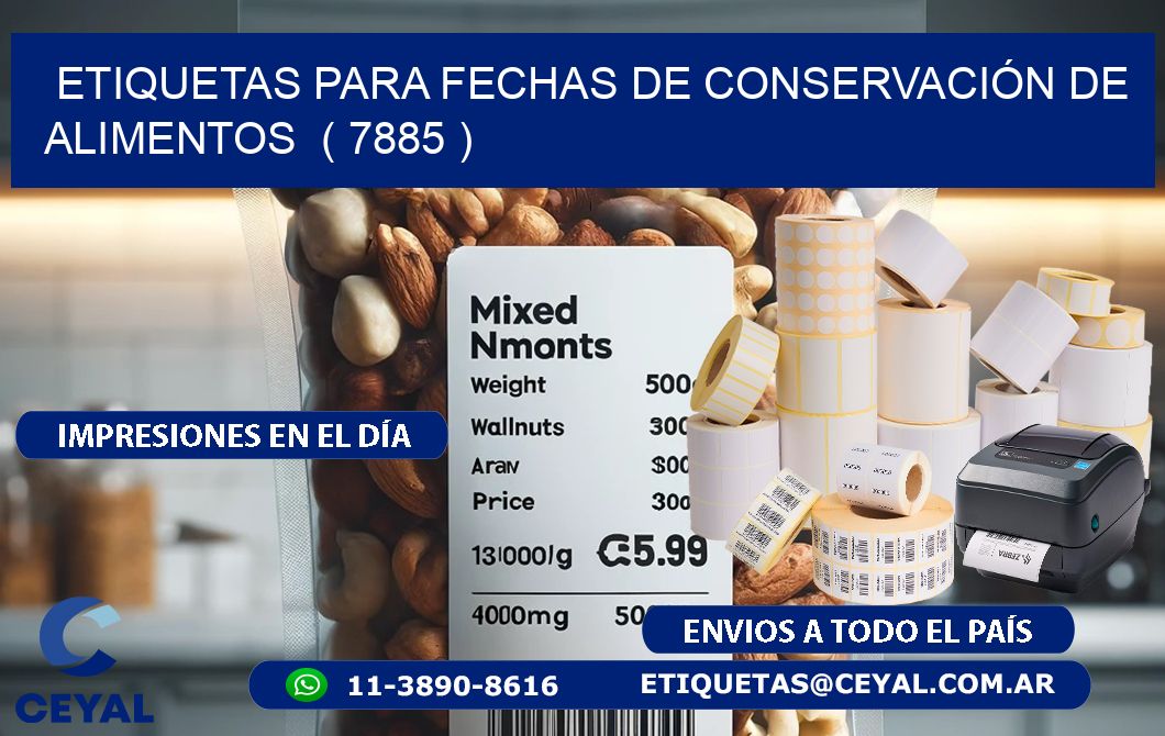 ETIQUETAS PARA FECHAS DE CONSERVACIÓN DE ALIMENTOS  ( 7885 )