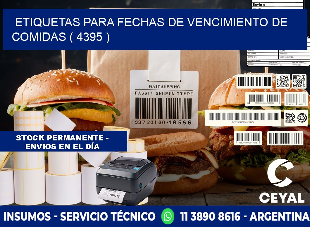 ETIQUETAS PARA FECHAS DE VENCIMIENTO DE COMIDAS ( 4395 )