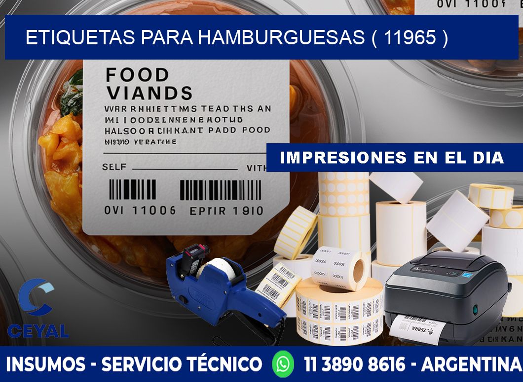 ETIQUETAS PARA HAMBURGUESAS ( 11965 )