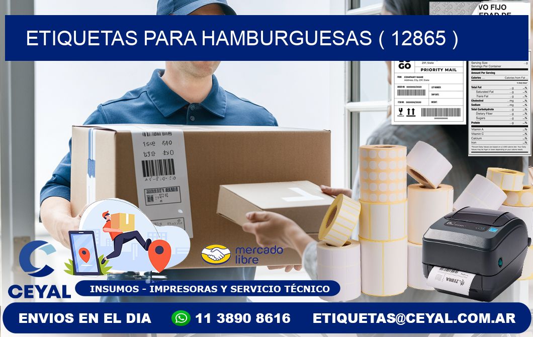 ETIQUETAS PARA HAMBURGUESAS ( 12865 )